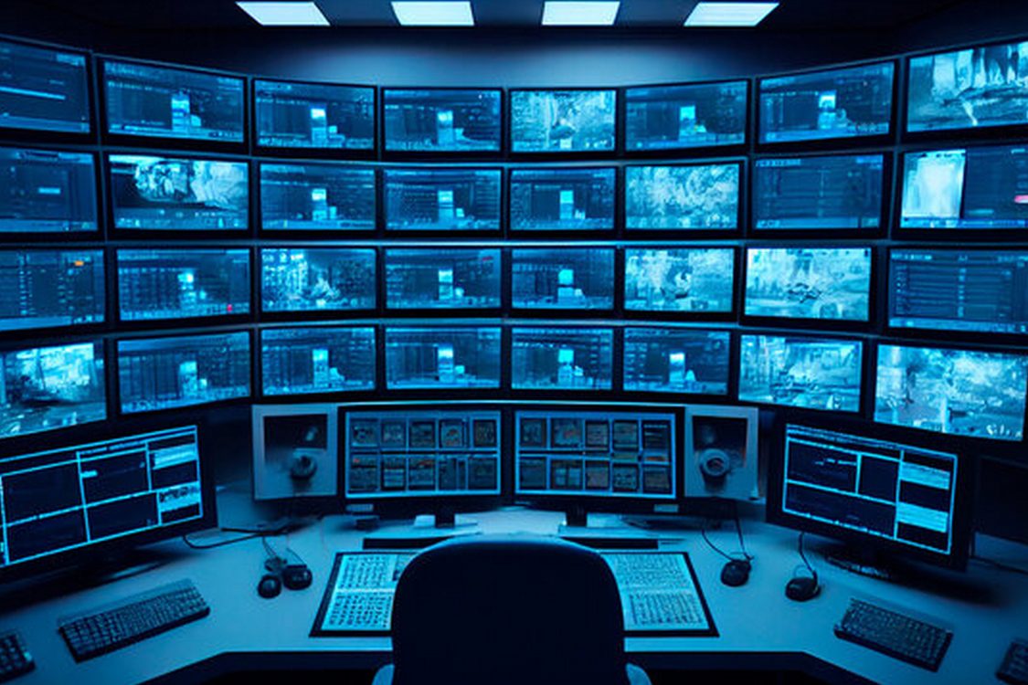episode 8 A spacious control room featuring numerous monitors displaying various data and information for monitoring purposes.