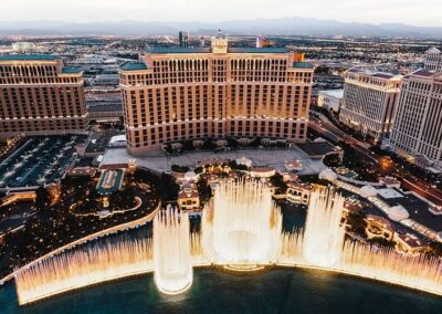 Overview look of the Bellagio Casino & Resort